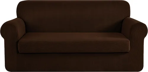 Vista 91 de CHUN YI Fundas para sofá de 7 piezas, lavables, fundas elásticas para sofá de 3 cojines con respaldo y fundas de cojín separados, protector