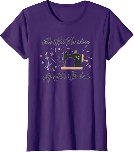 Vista 11 de It's Not Hoarding If Its - Camiseta de costura para acolchado, Blanco, S