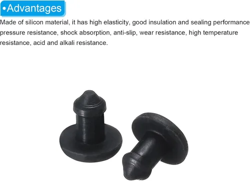 Vista 4 de MECCANIXITY Tapones de agujero de silicona con bloqueo en panel de goma tipo empotrado redondo para paneles de goma de cocina, sellos impermeables