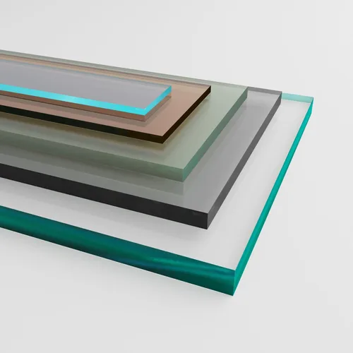 Vista 31 de Tablero de vidrio templado transparente de 10 pulgadas cuadradas con borde biselado de 1/2 pulgada de espesor para mesas de comedor, de café