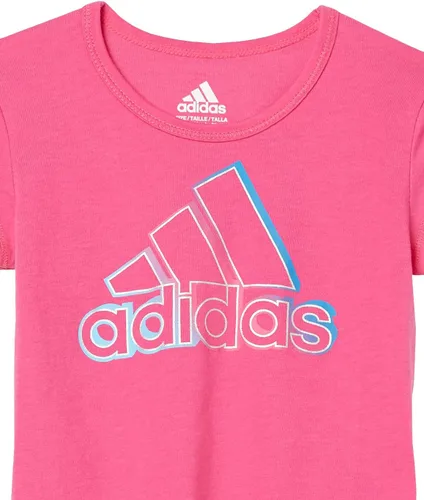 Vista 3 de adidas girls 2 Piece Cotton Tee 3-stripe Tight SetLeggings