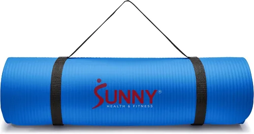 Vista 8 de Sunny Health & Fitness Alfombrilla de yoga antideslizante: duradera, antidesgarros, ligera, soporte acolchado para yoga, pilates, ejercicios
