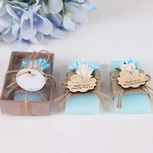 Vista 7 de HTF Paquete de 5 Mini Jabones Personalizados con Aroma a Océano, Recuerdos de Baby Shower, Regalos de Baby Shower, Recuerdos de Jabón Perfumado