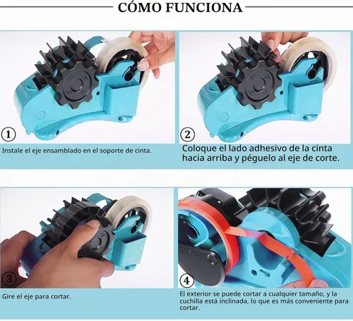 Vista 6 de Dispensador de Cinta Térmica Azul para Sublimación - Dispensador de Cinta Térmica para Sublimación de Corte de Múltiples Rollos para Cinta