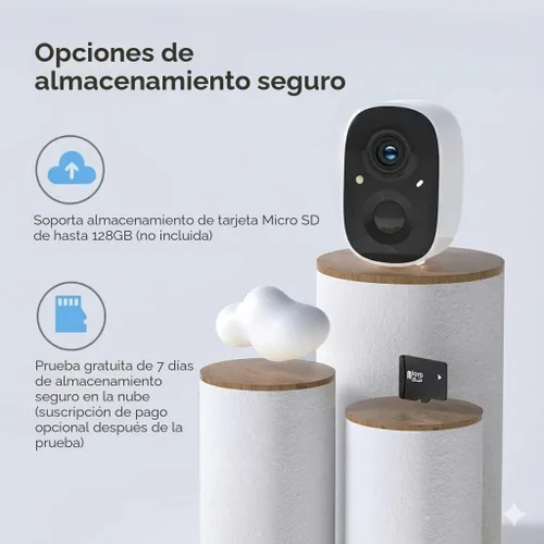 Vista 7 de GMK Video 2K, cámaras de seguridad inalámbricas al aire libre, registro