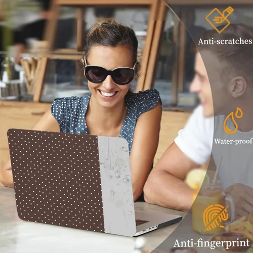Vista 2 de Funda para MacBook Air 15.3'' A3448/A3241/A3114/A2941, lunares marrones