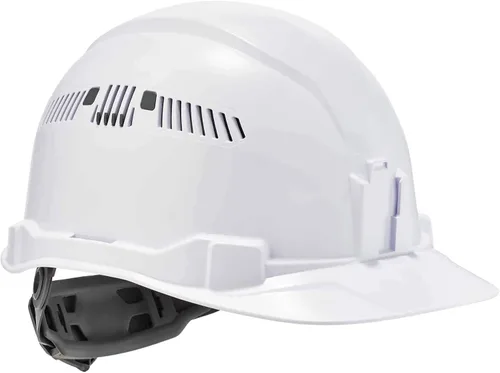 Vista 12 de Casco duro ventilado estilo gorra, con suspensión de trinquete, Clase C, Ergodyne Skullerz 8972, naranja