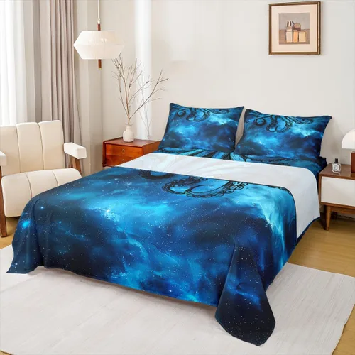 Vista 18 de Juego de sábanas para niños estilo vaquero occidental tamaño individual, juego de ropa de cama con diseño geométrico de cactus, decoración