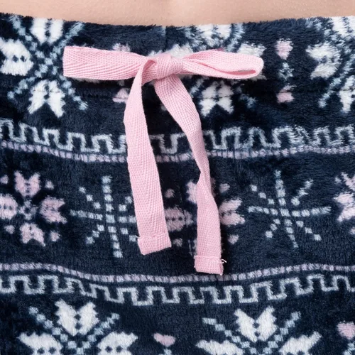 Vista 6 de Fruit of the Loom - Conjunto de pijama para mujer (camiseta con cuello redondo y pantalón de vellón)