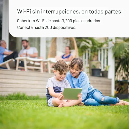 Vista 6 de TP-Link Deco XE70 Pro AXE4900 Tri-Band WiFi 6E Sistema de WiFi en Malla - Puertos WAN/LAN de 2.5G, Wi-Fi 7 de 4.9 Gbps, Cobertura de 730 m², Conecta