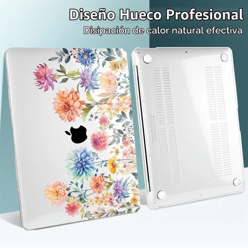 Vista 5 de TWOLSKOO para MacBook Air de 13 pulgadas, funda 2021 2020 2019 2018 modelo A2337 M1 A2179 A1932 con pantalla Retina y Touch ID, cubierta rígida