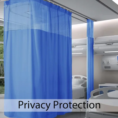 Vista 5 de Fcosie Cortinas divisoras de habitación de hospital con ganchos planos para cubículo, pantalla de privacidad para hospital, clínica médica