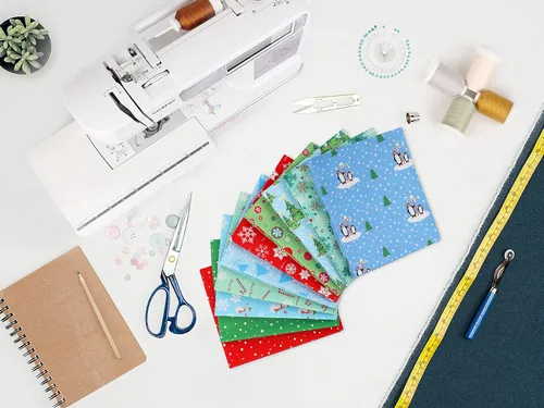 Vista 5 de Craftido -25 Options- 100% Cotton Quilting Fabric Bundles 10pcs Fat Quarters 18”x21”-Medium Weight 5.2 oz- Soft Cotton for Quilting, Sewing Project