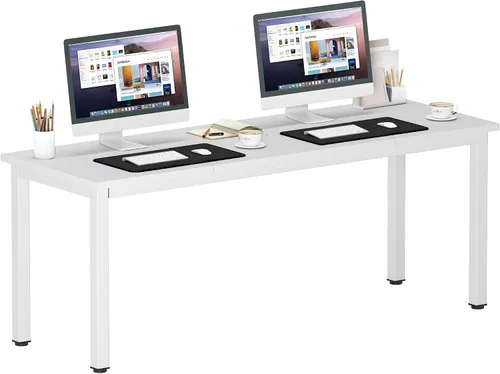 Vista 10 de DlandHome - Escritorio pequeño para computadora de 31.5 pulgadas para oficina en casa, color negro