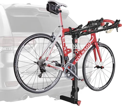 Vista 2 de Allen Sports Deluxe+ Portabicicletas de liberación rápida con bloqueo para enganche de 2 pulgadas, modelo 850QR, color negro