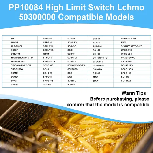 Vista 2 de PP10084 Interruptor de freidora de termostato de límite alto compatible con freidora Pitco, rosca de 1/4 de pulgada Mpt Stuff, 450°F/230°C Hi Limit