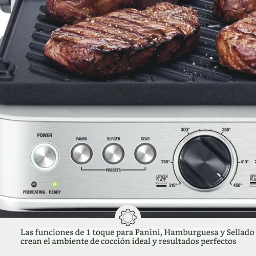 Vista 4 de Breville BGR700BSS - Parrilla de acero inoxidable cepillado