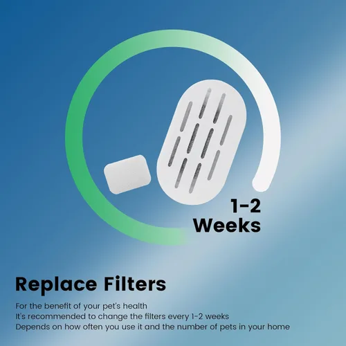 Vista 6 de DOOOB Filtros de fuente de agua para gatos, paquete de 16 filtros de fuente para gatos, filtros de repuesto para fuente de agua de cerámica DOOOB