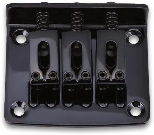 Vista 5 de Vbest life Puente de guitarra eléctrica, pieza de repuesto de puente de guitarra fija de 3 cuerdas con 4 tornillos para guitarra eléctrica
