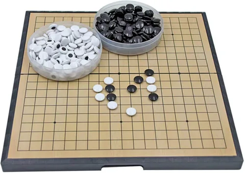 Vista 5 de Juego magnético 19x19 Go de 11 pulgadas portátil con piedras convexas