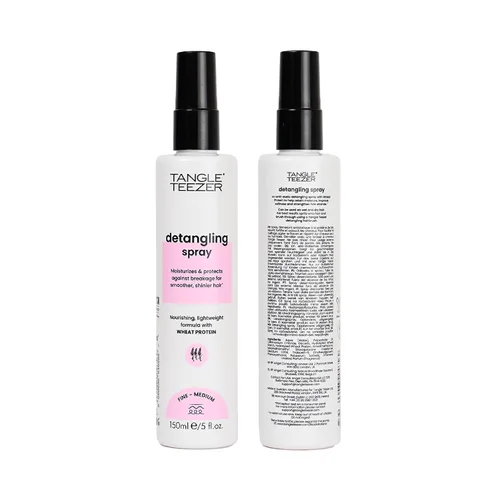 Vista 2 de Tangle Teezer Spray desenredante para cabello fino y medio, hidrata, nutre, fortalece, fabricado con proteína de trigo, vegano y libre de crueldad
