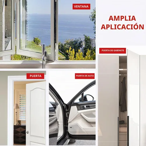 Vista 7 de Burlete de goma de 20 pies para puerta, gran hueco, tira de sellado de puerta en forma de D extra gruesa autoadhesiva para marco de puerta, tira
