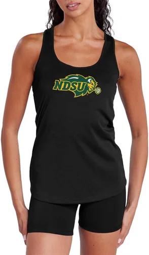 Vista 151 de Camiseta deportiva sin mangas oficial de NCAA Collegiate para mujer, con espalda cruzada, colección con logotipo primario