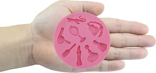Vista 3 de FUNSHOWCASE Herramienta de maquillaje de vestir molde de silicona de caramelo para decoración de pasteles, arcilla, manualidades