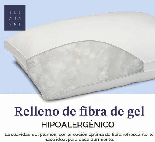 Vista 6 de Ella Jayne - Almohadas de cama para dormir individual, juego de almohadas de tamaño estándar, carcasa de microfibra, relleno de fibra de gel