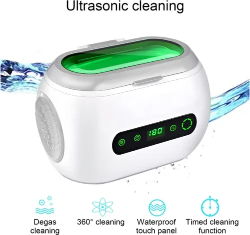 Vista 2 de Limpiador ultrasónico profesional para joyas (oro o plata), limpiador de lentes domésticos, herramienta de solución sónico portátil para limpieza
