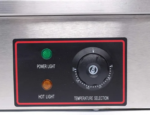 Vista 9 de Plancha eléctrica de encimera plana, parrilla comercial de acero inoxidable con control de temperatura ajustable, parrilla de restaurante