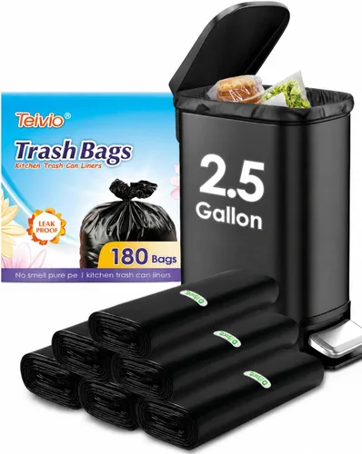 Vista 38 de Bolsas de basura medianas de 10 galones, 40 unidades, bolsas altas de basura para cocina de Teivio, 9 galones 10 galones 11 galones, forros