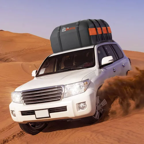 Vista 7 de Bolsa de transporte de carga para techo de coche, 16 pies cúbicos impermeable, bolsa de almacenamiento de equipaje para techo con gran capacidad