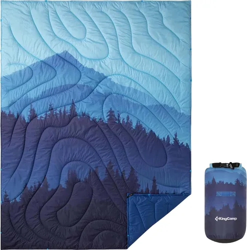 Vista 19 de KingCamp Manta de camping ultraligera, manta plegable portátil, 79 x 57 color fantasía (Canoe)