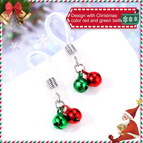 Vista 3 de Melighting Christmas Nipple Rings Fake Nipple Piercing Jewelry with Bell Adjustable Non-Piercing Nipple Piercing for Women Faux Nipple Jewelry