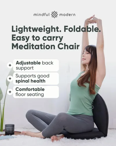Vista 2 de Silla de meditación Mindful Modern Silla de piso ajustable con soporte de espalda Asiento de piso acolchado para soporte de postura y comodidad
