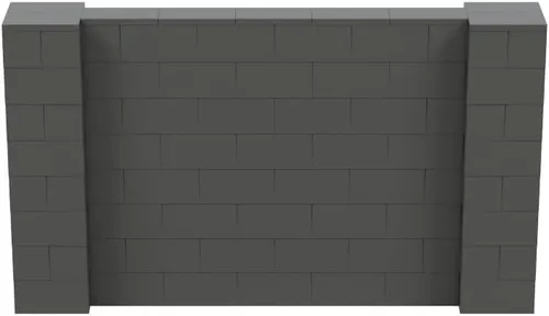 Vista 77 de EverBlock Kit de pared de 5 x 4 pies Bloques de construcción modulares Sistema de pared para edificios, pantallas y estructuras Divisor