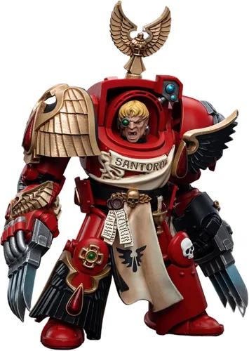 Vista 10 de JOYTOY 1/18 Warhammer 40,000 Figura de acción Blood Angels Capitán con pistola Inferno y colección Power Fist Modelo Pre-Order