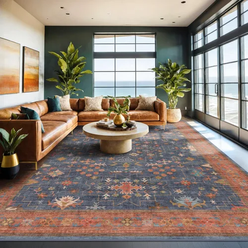 Vista 78 de Hazo Haus – Alfombra pequeña para entrada, cocina o baño, antideslizante con base de goma, resistente a las manchas y a la decoloración, diseño