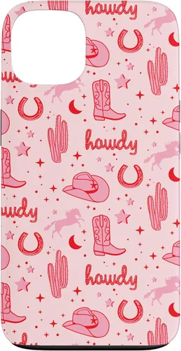 Vista 7 de Funda estética para iPhone 17, diseño de vaquera rosa pastel