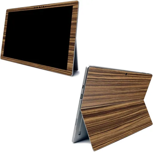 Vista 17 de MightySkins - Skin de fibra de carbono para Microsoft Surface Pro 7 – Bamboo Ohm Acabado de fibra de carbono texturizado Fácil de aplicar