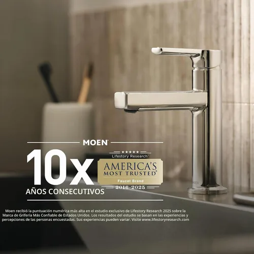 Vista 2 de Moen 97344 Monticello - Kit de extensión de vástago para válvulas Monticello de dos manijas para bañera y ducha (paquete de 2)