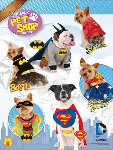 Vista 9 de Disfraz para mascota, Rubies Costume colección Héroes y Villanos de DC, S, Blanco