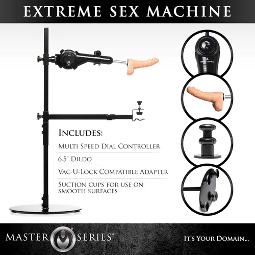 Vista 3 de MASTER SERIES Máquina de empuje ajustable Dicktator 2.0 con controlador de múltiples velocidades, marco de acero duradero, motor desmontable, base
