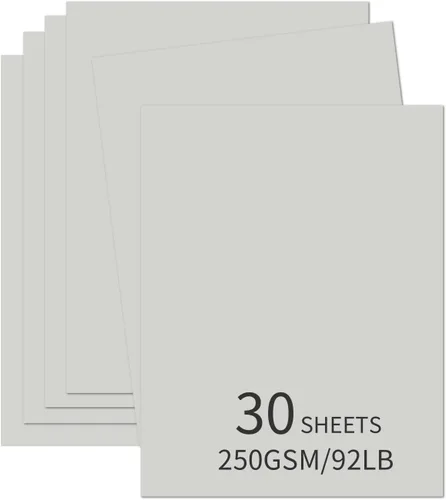 Vista 13 de 30 hojas de cartulina negra de 8.5 x 11 pulgadas, 250 gsm/90 libras, papel de cartulina grueso y suave, perfecto para invitaciones, menús, tarjetas
