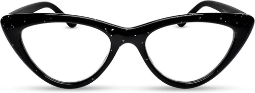 Vista 21 de 2SeeLife Lentes de lectura prémium TR-90 Cat Eye para mujer, estrechos, ajuste medio, marco resistente, bisagras de resorte, lectores elegantes Negro