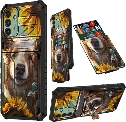 Vista 20 de Funda para Samsung A13 5G, Galaxy A13 5G con tarjetero desmontable atril resistente a prueba de golpes funda protectora para Samsung Galaxy A13 Gato