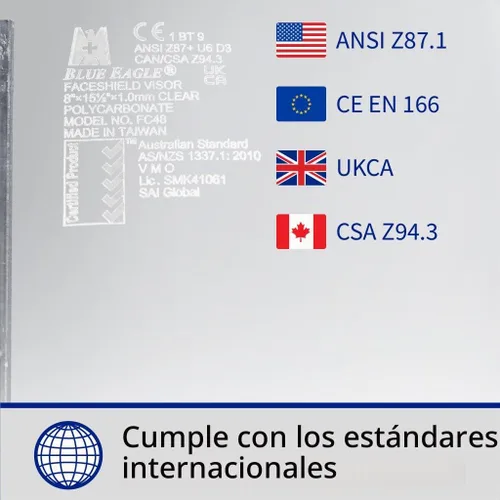 Vista 4 de Blue Eagle FC48 - Viseras de repuesto de protección facial transparente con borde de aluminio, 3