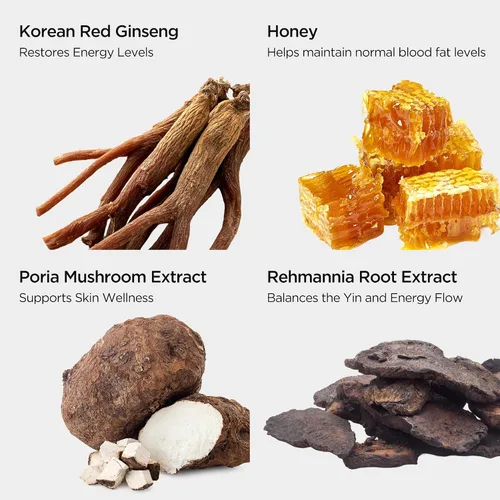 Vista 5 de JUNG KWAN JANG Pasta de Miel de Ginseng Rojo Coreano en Barra Diaria Hongo Poria, Extracto de Rehmannia Hong Sam Jin Go Daily Potenciador