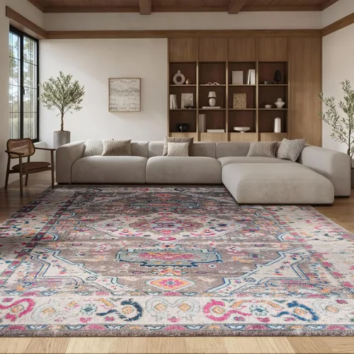 Vista 21 de SAFAVIEH Madison Collection - Alfombra de pasillo de 2 pies 2 pulgadas x 8 pies, color salvia y marfil, diseño bohemio oriental envejecido,